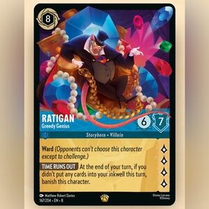 Disney Lorcana Ratigan Legendary 167/204 EN 8 Non Foil Card